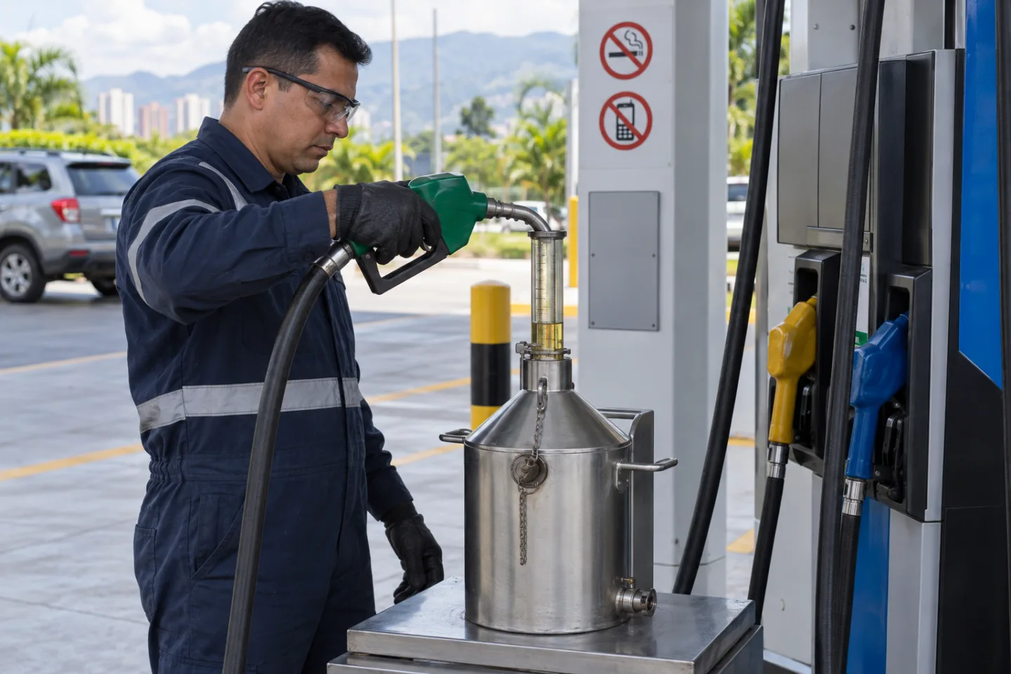 Verificación metrológica de un surtidor para prevenir sanciones a estaciones de servicio