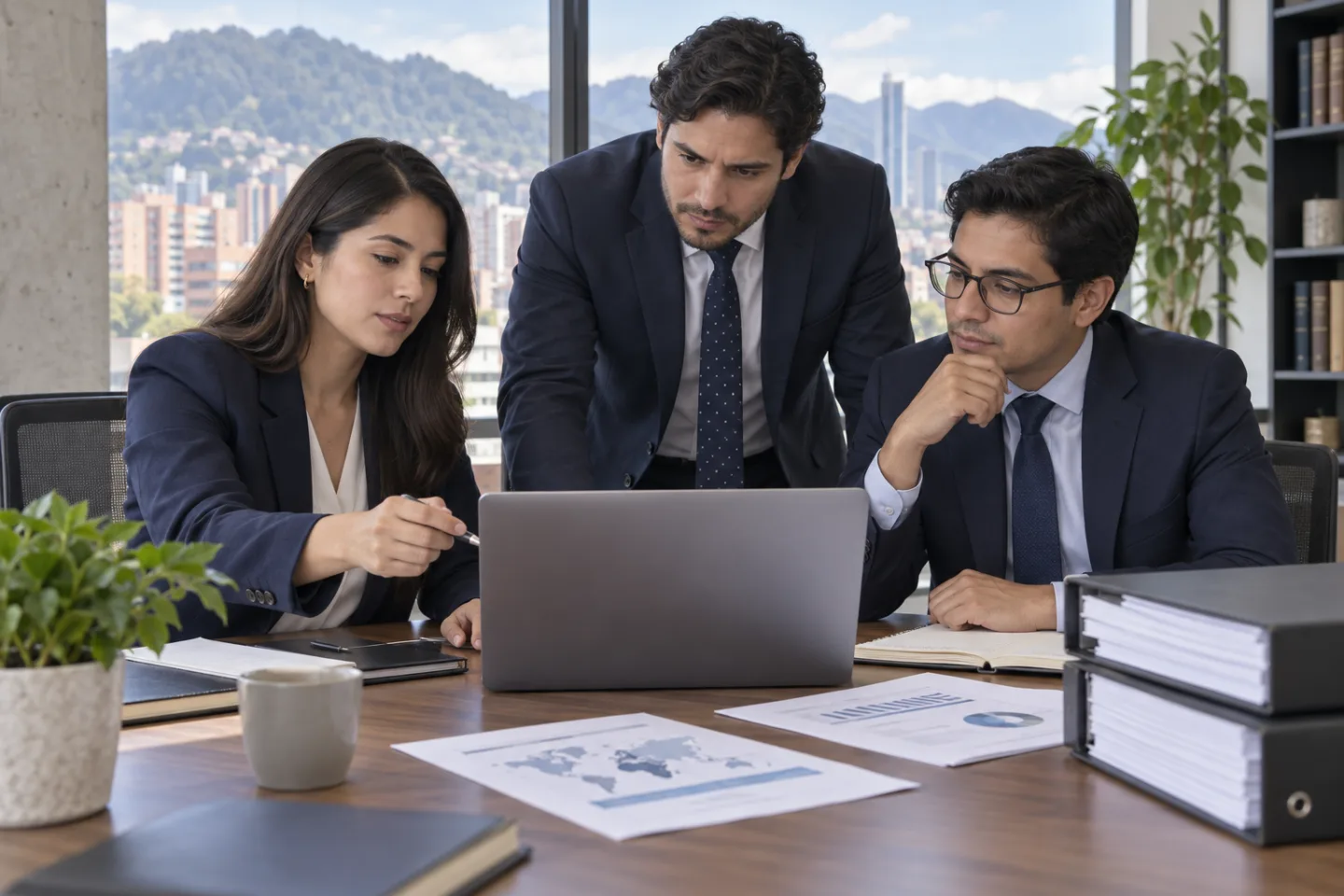 Equipo empresarial revisando riesgos y obligaciones de SAGRILAFT